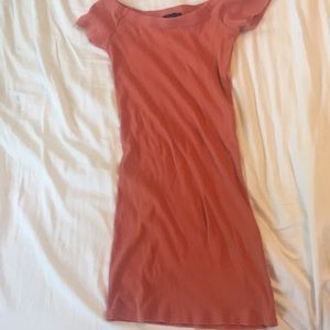 Peach off the shoulder Derek heart dress